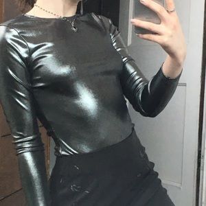 American Apparel Silver Bodysuit